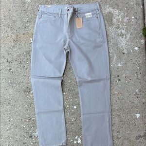J.CREW 770 Straight-fit Garment-Dyed Jean - Size 32 x 30 - Grey - American Made